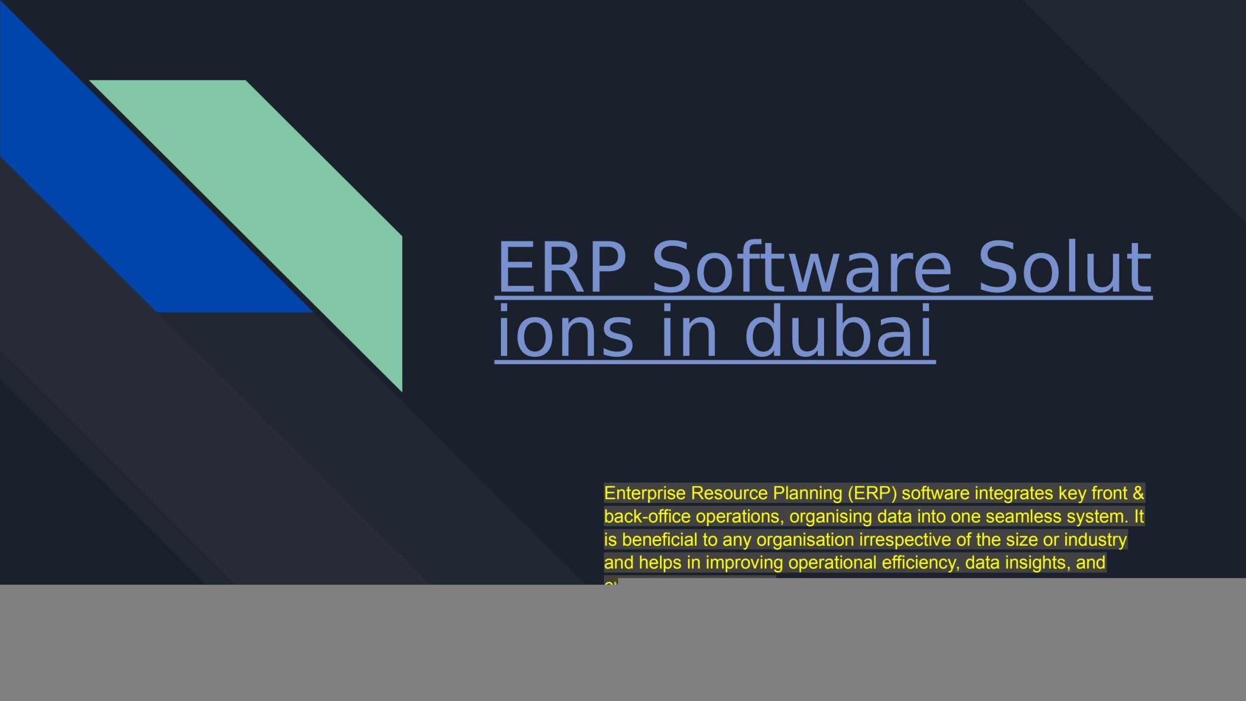 Erp Software Uae